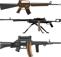 Flat Design Rifle Icon Pack