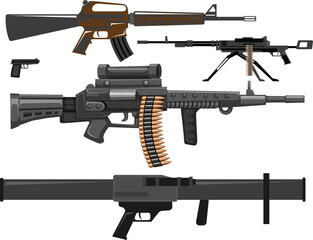 Realistic Military Rifle Vector Image
