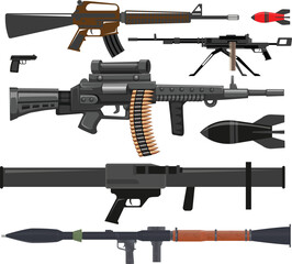 Minimalist Rifle Silhouette Design