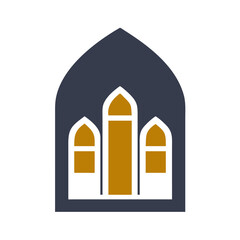 Obraz premium Ramadan Architecture Icons - Islamic Door and Window Silhouettes for Cultural Designs