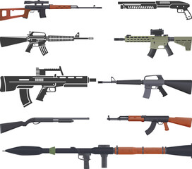 Cartoon Style Hunting Rifle Vector