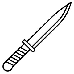 Sharp Blade Line Art Vector Design