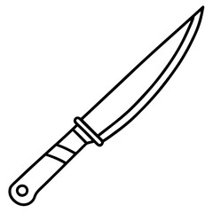 Sharp Blade Line Art Vector Design