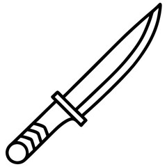 Sharp Blade Line Art Vector Design