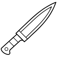 Sharp Blade Line Art Vector Design