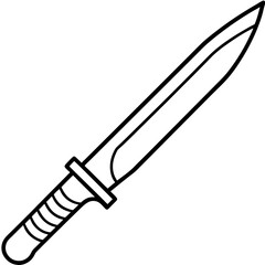 Sharp Blade Line Art Vector Design
