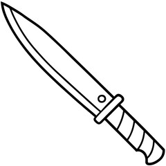 Sharp Blade Line Art Vector Design