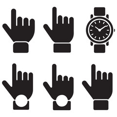 Wrist watch silhouette isolated on white background. Watch icon vector illustration design.