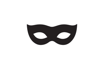 masquerade icon vector silhouette isolated in white background