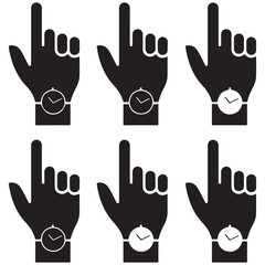 Wrist watch silhouette isolated on white background. Watch icon vector illustration design.