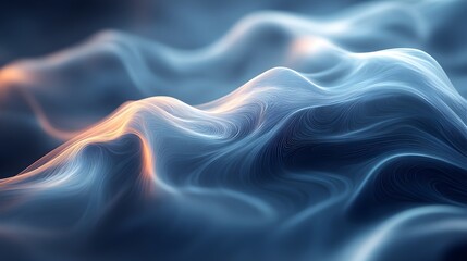 Obraz premium A blurred, flowing background where dark blue dissolves into light gray.