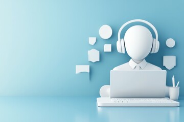 A sleek minimalist design of an online tutoring session icon