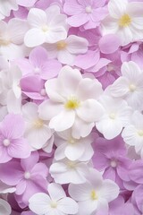 Obraz premium Colorful Assortment of Soft Floral Petals in Purple and White Shades