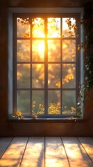 A blurred window shadow effect overlaying a warm ivory background.