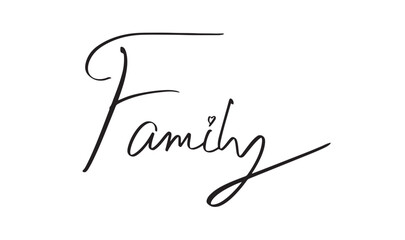 Family text calligraphy hand written lettering script black color object icon sign symbol parent family happiness lifestyle together fun enjoy smiling activity parent playing cute summer grandmother 