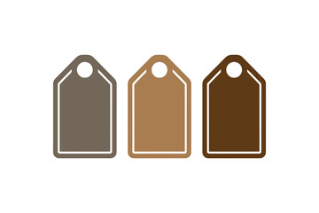 pricing tag icon vector silhouette isolated in white background