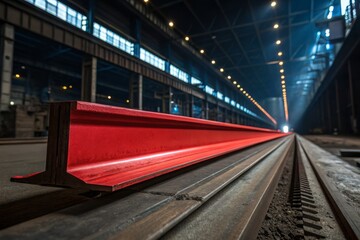 Naklejka premium Abstract Motion Blur: Geometric Steel Symphony - Powerful Industrial Photography