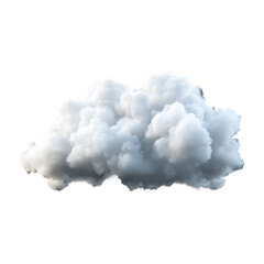 White cloud on a transparent background.