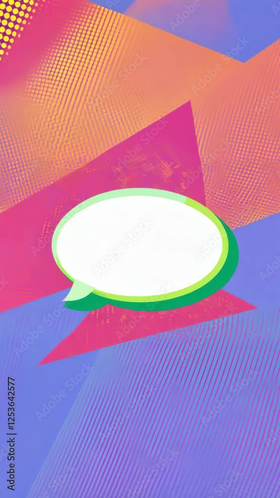 Aufkleber A colorful background with a pink triangle and a blue triangle. The pink triangle is on the left side of the image and the blue triangle is on the right side
