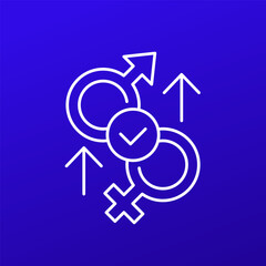 High libido icon, high sex drive line vector design