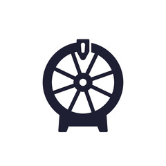 Obraz premium roulette, fortune wheel icon, vector pictogram