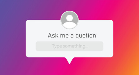 Ask me question social banner template