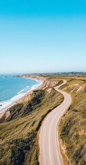 Obraz premium Coastal highway road trip, ocean view (1)
