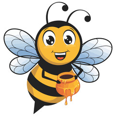 Cartoon Bee in Shades.