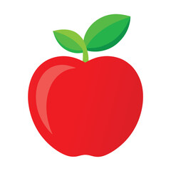 Vibrant red apple illustration for healthy living