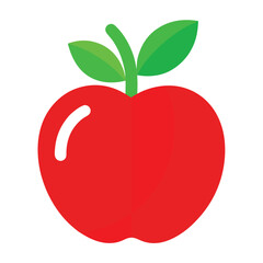 Vibrant red apple illustration for healthy living