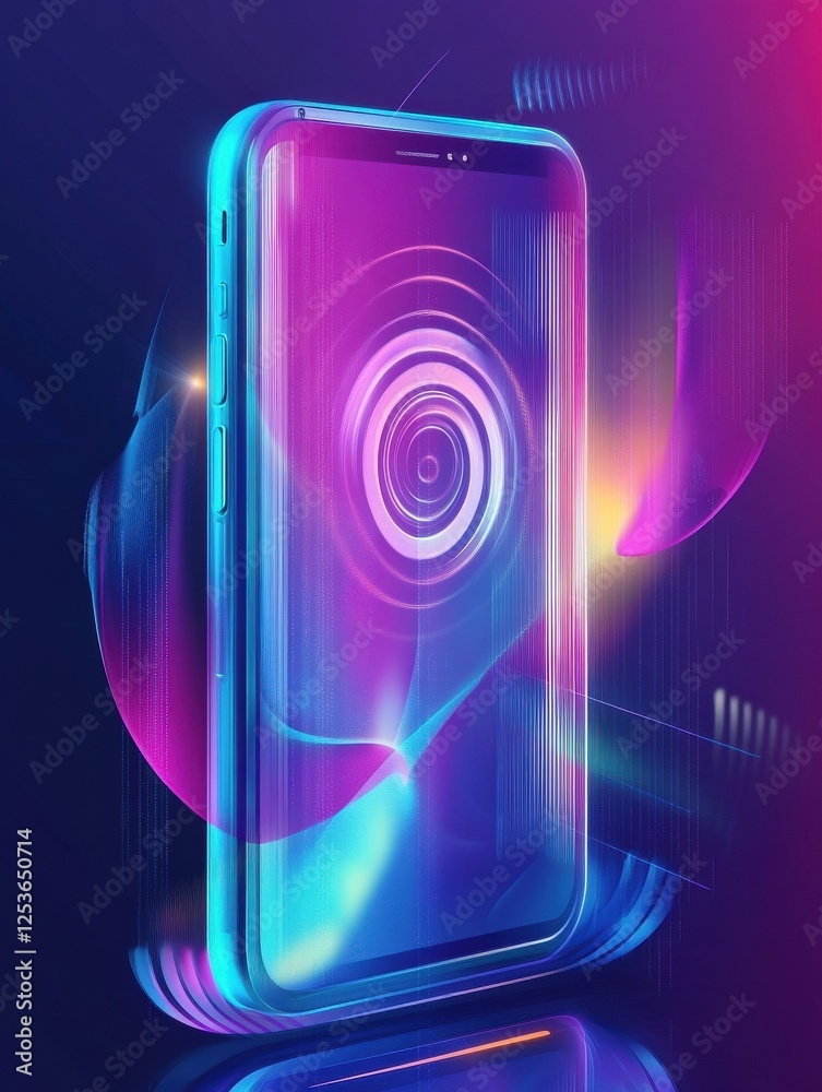 Poster smartphone voice application abstract concept vector illustration set. chatbot voice controlled virt