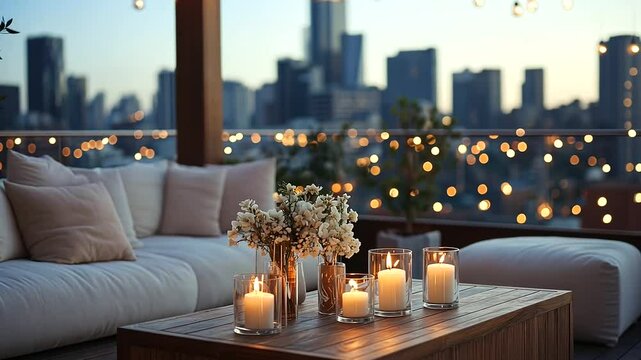 3_Luxury Penthouse Party with City Skyline View at Night