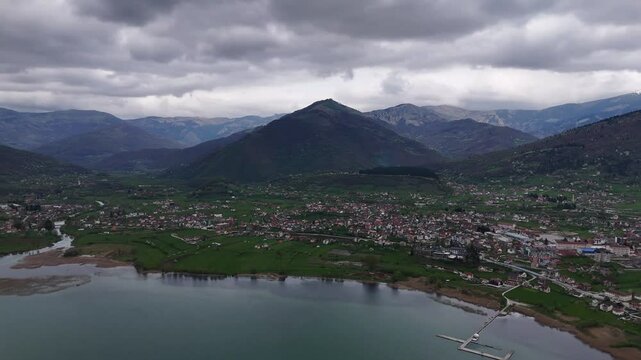  Plav Lake from Above Montenegro 4K Drone Video