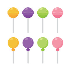 Illustration of a sweet lollipop in colorful colors.