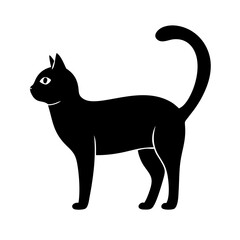  A simple and sleek cat silhouette, perfect for modern designs, apps, and branding. Clean lines and elegant curves make it ideal for digital and print use.