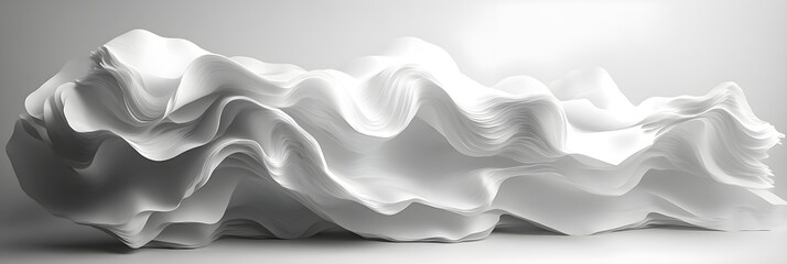 Fototapeta premium A clean, soft-edged paper texture forming gentle undulations.