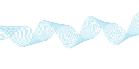 Abstract vector background with blue wavy lines. Blue wave background. Blue lines vector illustration. Curved wave. Abstract wave element.	