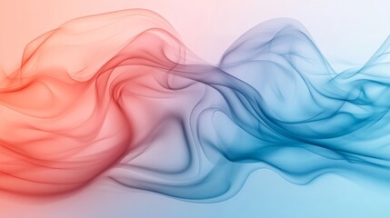 Abstract Red and Blue Swirling Smoke Wave Background Image
