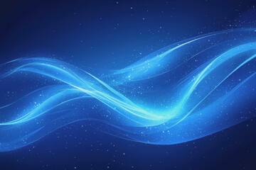 Abstract blue wave background with smooth curves and flowing design elements for digital and print use