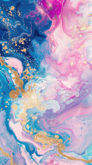 Fototapeta premium abstract alcohol ink marble colorful and gold background art