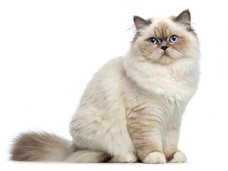 Napoleon cat isolated on white background