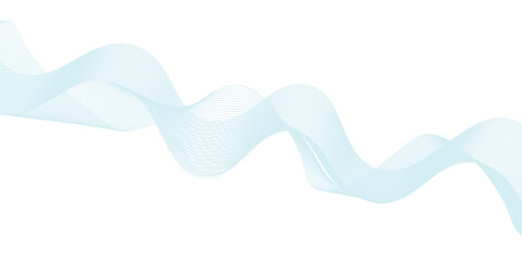 Abstract vector background with blue wavy lines. Blue wave background. Blue lines vector illustration. Curved wave. Abstract wave element.	
