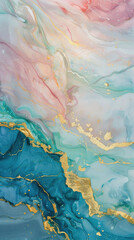 Naklejka premium abstract alcohol ink marble colorful and gold background art