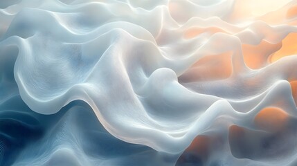 Obraz premium A composition of layered abstract forms resembling water movement.