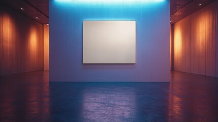 Clean and Modern Vertical Gallery Frame Displaying Empty Canvas