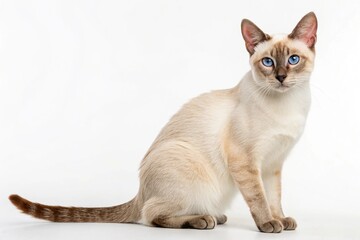 colorpoint shorthair cat isolated on white background