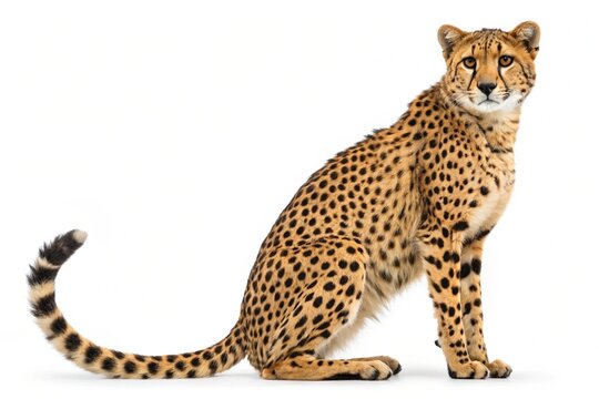 cheetoh cat isolated on white background