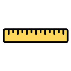 ruler vector illustration. school equipment vector
