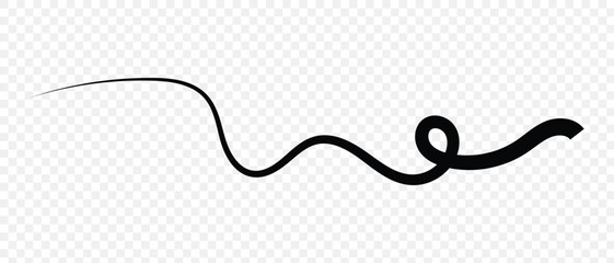 hand drawn one line continuous abstract squiggle line icon on white background.
