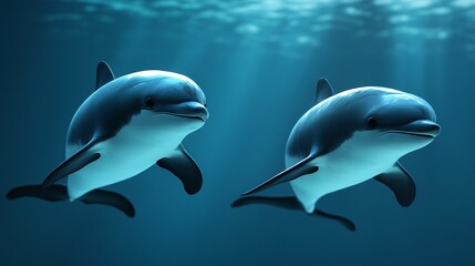 Naklejka premium Vaquita, endangered species